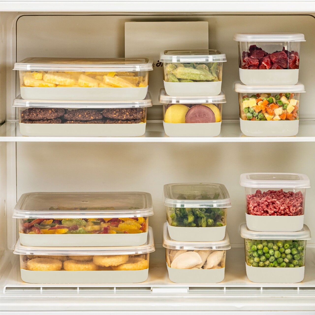 Set organizatoare frigider, Hermia, 964FRM3434, Dimensiune: 10,5 x 21,5 x 6,5 cm / 1000 ml (4 bucăți) , Gri - imagine 7